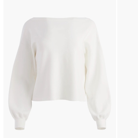 NWT $330 Alice + Olivia Nora REVERSIBLE Drawcord Ruched Sweater in size Medium! - Picture 5 of 5